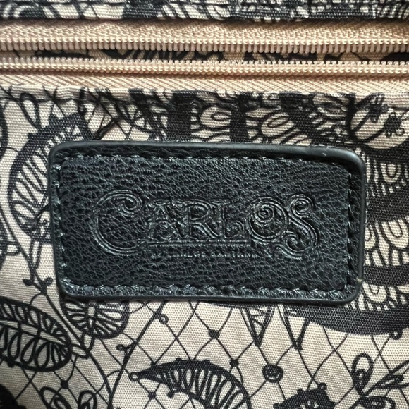 Carlos by Carlos Santana Black Clutch Wristlet with Silver Chain Detail. - Picture 6 of 9